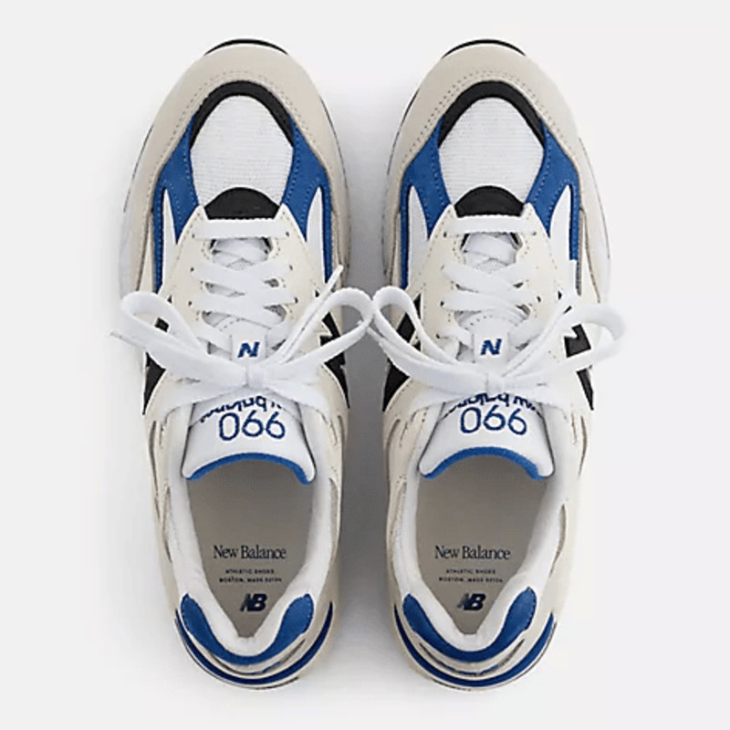 New balance ☆ made in USA 990v2 M990NC2 White New Balance Made in USA 990v2 White with Blue Cop!!! - YouTube